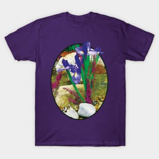 Irises - Purple Irises by the Stream T-Shirt